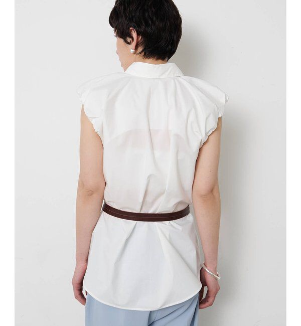 THE PAUSE「【THE PAUSE】袖ギャザーノースリーブシャツ」|シャツ・ブラウス|