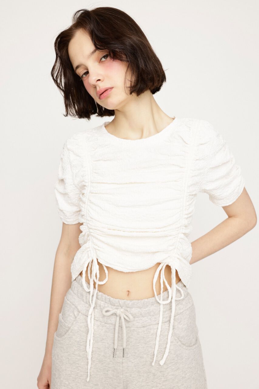 SLY「SHIRRING CUT トップス」|Tシャツ・カットソー|