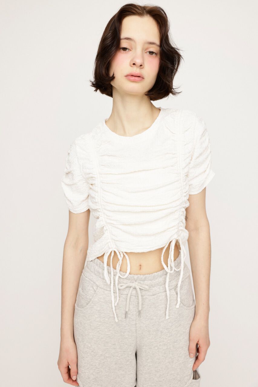 SLY「SHIRRING CUT トップス」|Tシャツ・カットソー|