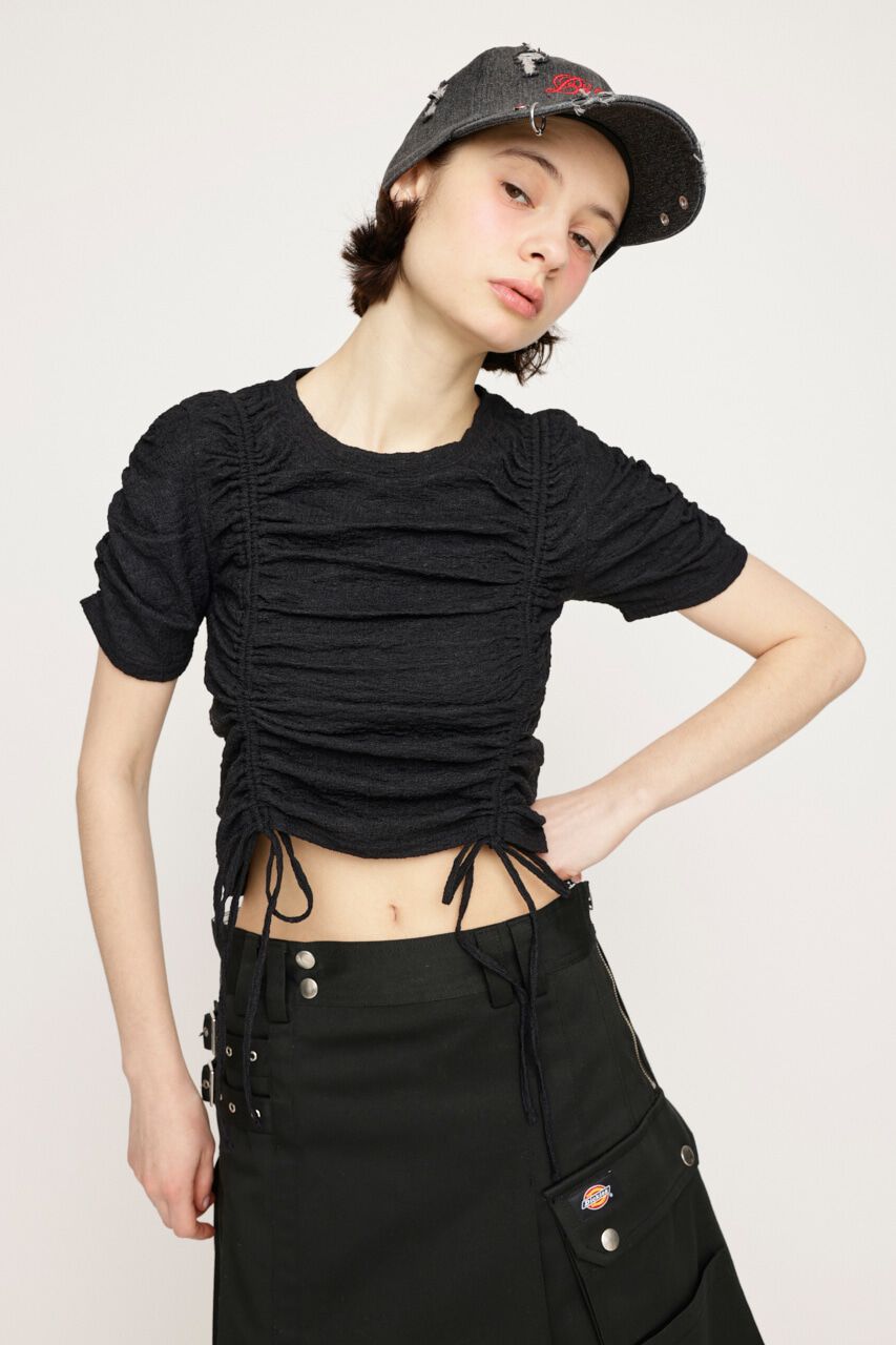 SLY「SHIRRING CUT トップス」|Tシャツ・カットソー|