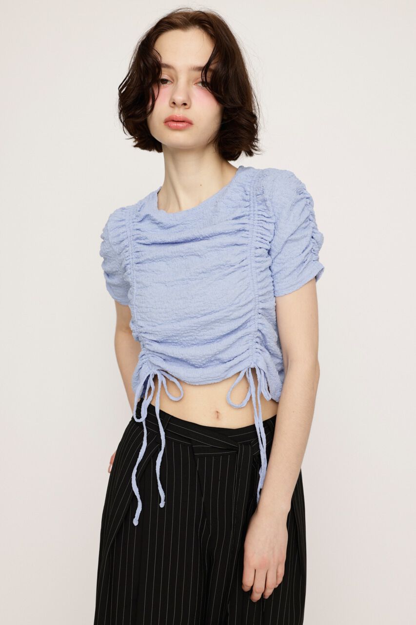 SLY「SHIRRING CUT トップス」|Tシャツ・カットソー|