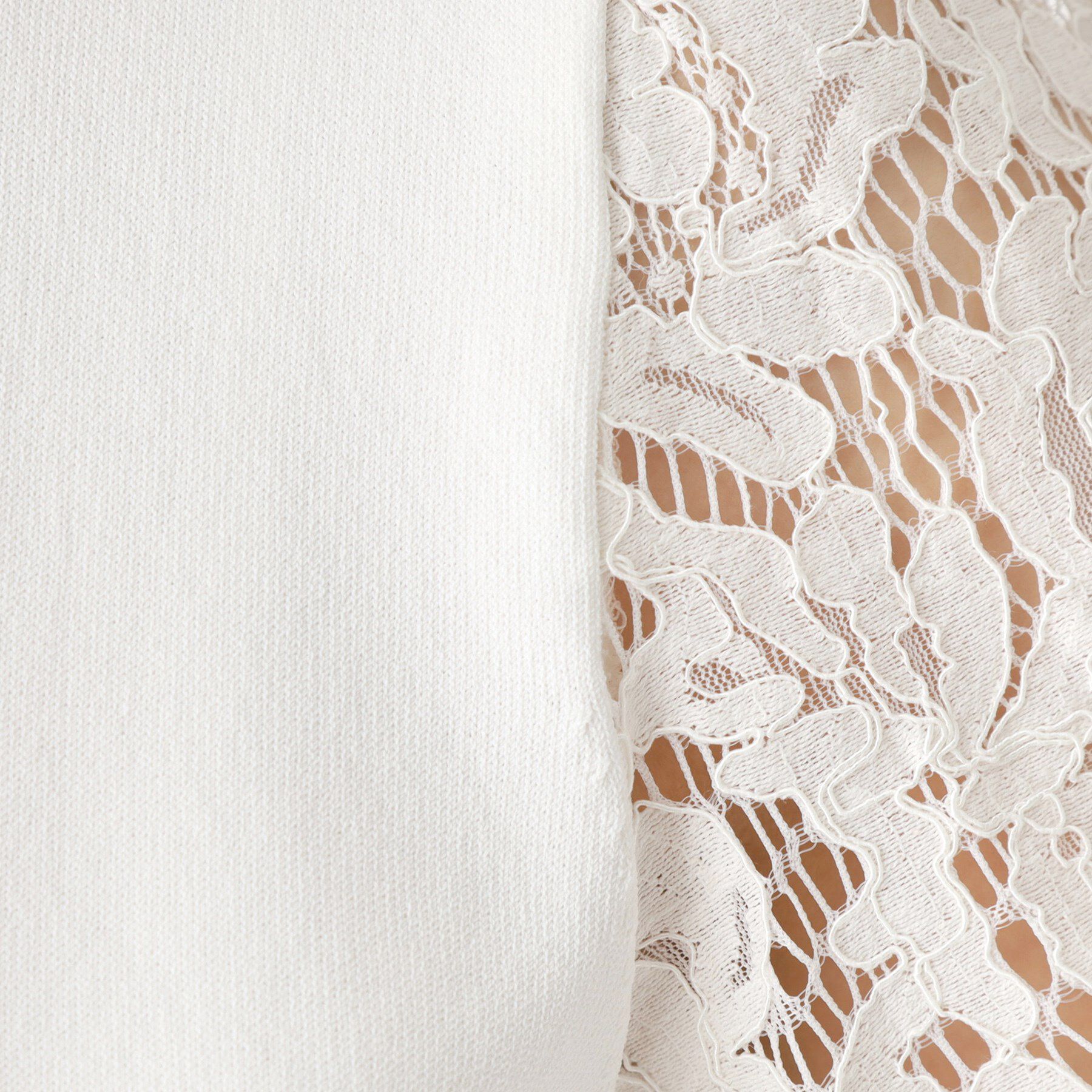 COUP DE CHANCE「【洗える】華やかなレース袖ニットトップス」|ニット・セーター|