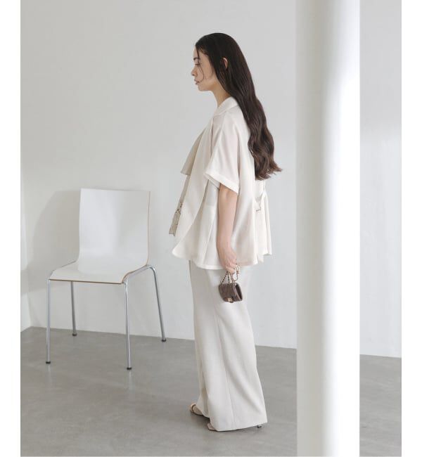  「《予約》【洗える】シアーカラミハーフスリーブジャケット」|その他|