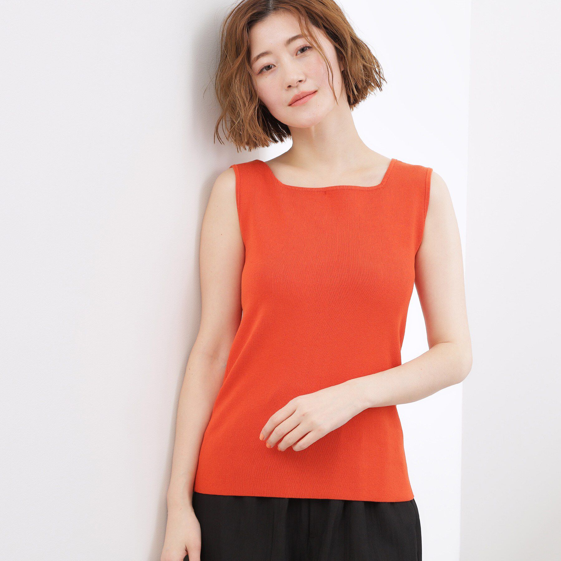grove「2WAYスクエアニットタンク」|キャミソール|