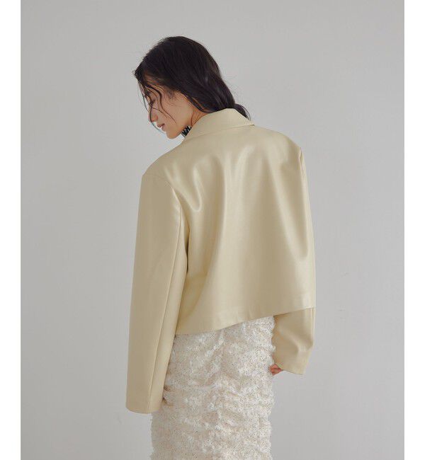 EMMEL REFINES「＜EMMEL REFINES＞EM レザーライク ショートブルゾン」|その他|