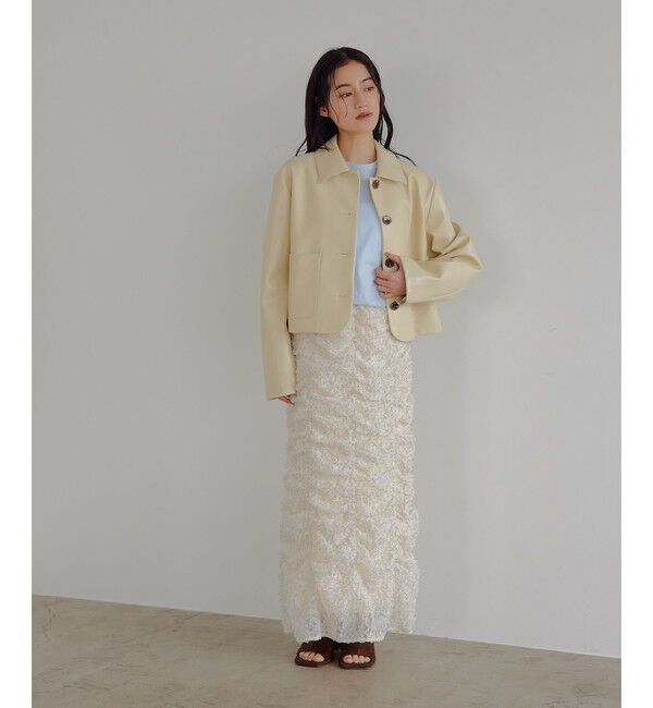 EMMEL REFINES「＜EMMEL REFINES＞EM レザーライク ショートブルゾン」|その他|