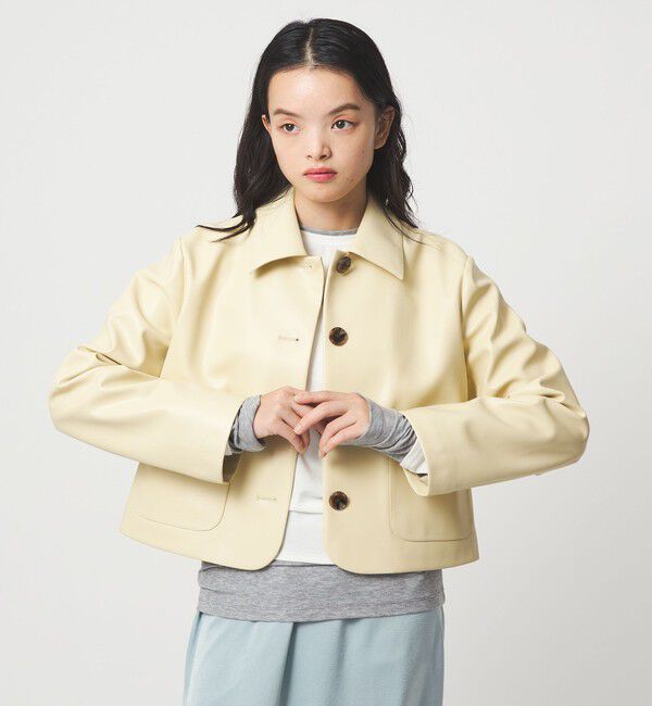 EMMEL REFINES「＜EMMEL REFINES＞EM レザーライク ショートブルゾン」|その他|