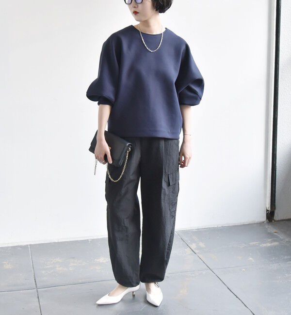 quaranciel「quaranciel:〈洗濯機可能〉ポンチ バックジップ ドルマン プルオーバー」|スウェット・ジャージ|