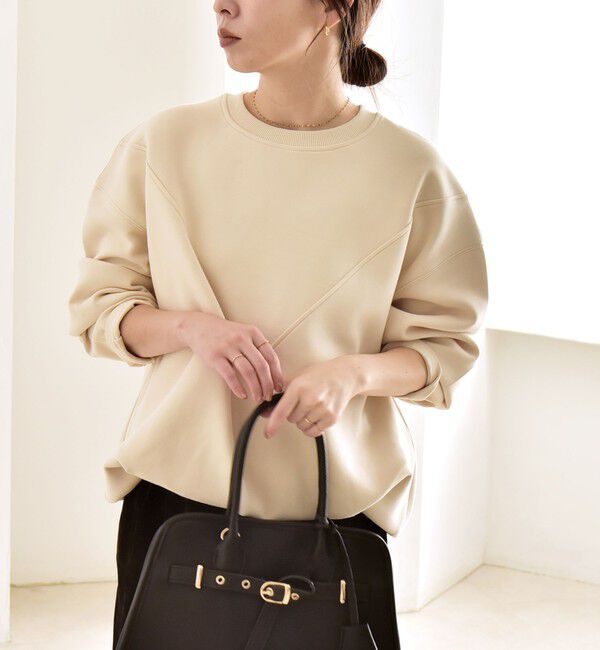 quaranciel「quaranciel:〈洗濯機可能〉ポンチ Vヨークバルーン スウェット プルオーバー」|スウェット・ジャージ|