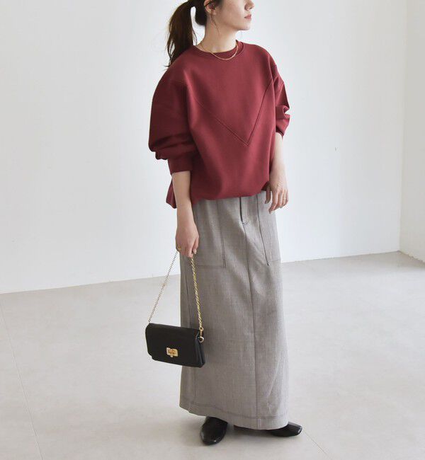 quaranciel「quaranciel:〈洗濯機可能〉ポンチ Vヨークバルーン スウェット プルオーバー」|スウェット・ジャージ|