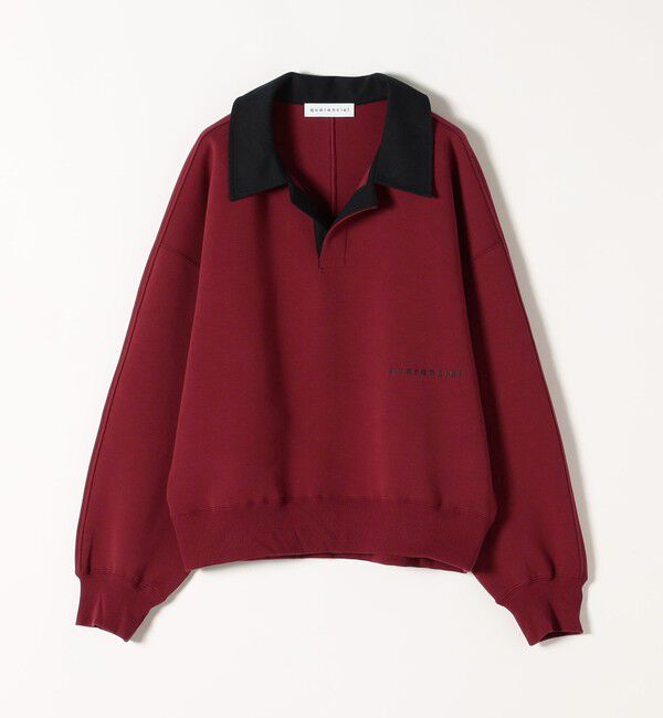 quaranciel「quaranciel:〈洗濯機可能〉ポンチ ロゴプリント ポロ スウェット プルオーバー」|スウェット・ジャージ|