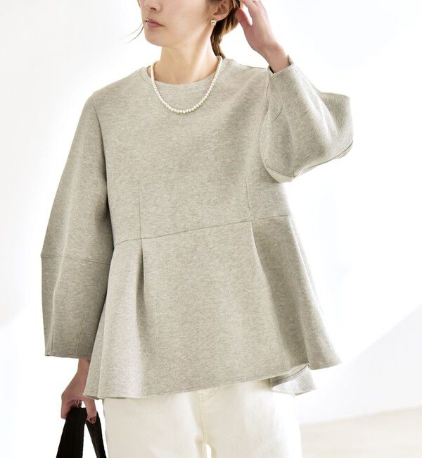 quaranciel「quaranciel:〈洗濯機可能〉ポンチ ペプラム スウェット プルオーバー」|スウェット・ジャージ|