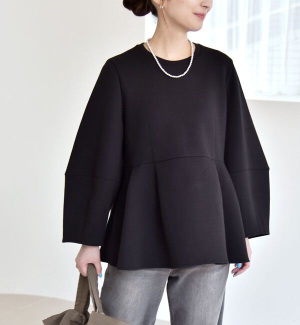 quaranciel「quaranciel:〈洗濯機可能〉ポンチ ペプラム スウェット プルオーバー」|スウェット・ジャージ|