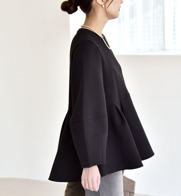 quaranciel「quaranciel:〈洗濯機可能〉ポンチ ペプラム スウェット プルオーバー」|スウェット・ジャージ|