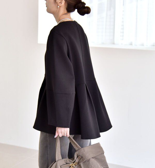 quaranciel「quaranciel:〈洗濯機可能〉ポンチ ペプラム スウェット プルオーバー」|スウェット・ジャージ|