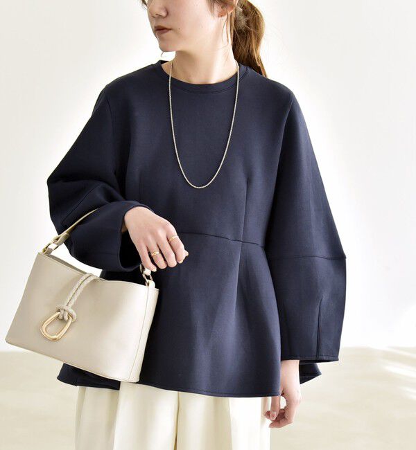 quaranciel「quaranciel:〈洗濯機可能〉ポンチ ペプラム スウェット プルオーバー」|スウェット・ジャージ|