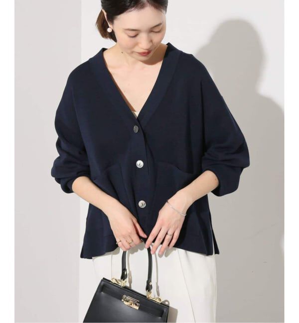 SLOBE IENA「《WEB・一部店舗限定/追加》スムースニットカーディガン」|カーディガン|