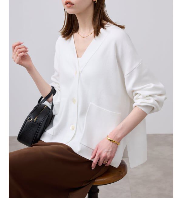 SLOBE IENA「《WEB・一部店舗限定/追加》スムースニットカーディガン」|カーディガン|