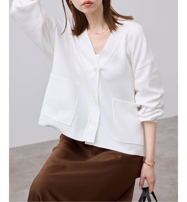 SLOBE IENA「《WEB・一部店舗限定/追加》スムースニットカーディガン」|カーディガン|