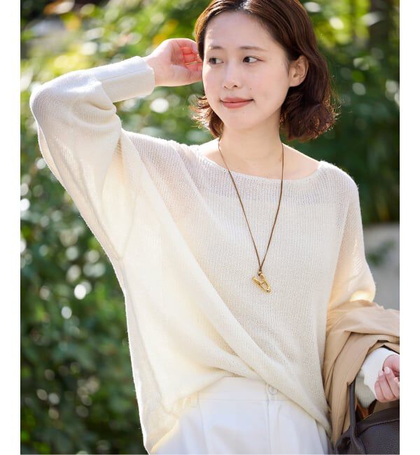 SLOBE IENA「《追加》リネン混畦ニット」|ニット・セーター|