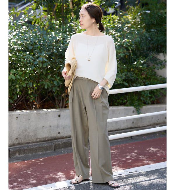 SLOBE IENA「《追加》リネン混畦ニット」|ニット・セーター|