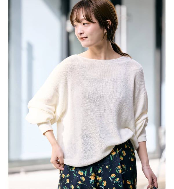 SLOBE IENA「《追加》リネン混畦ニット」|ニット・セーター|