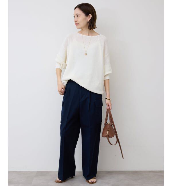 SLOBE IENA「《追加》リネン混畦ニット」|ニット・セーター|