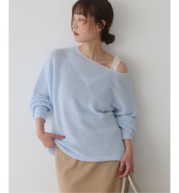 SLOBE IENA「《追加》リネン混畦ニット」|ニット・セーター|