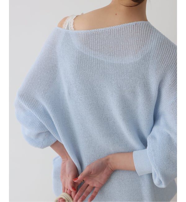 SLOBE IENA「《追加》リネン混畦ニット」|ニット・セーター|