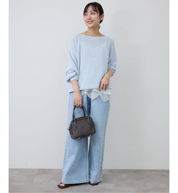 SLOBE IENA「《追加》リネン混畦ニット」|ニット・セーター|