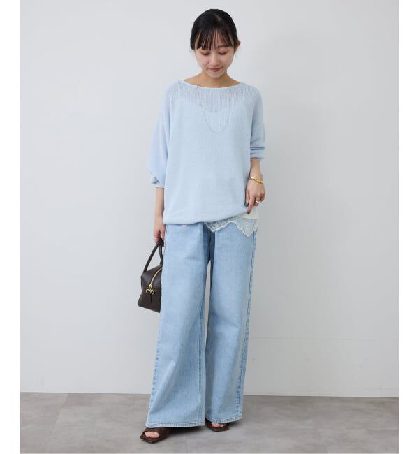 SLOBE IENA「《追加》リネン混畦ニット」|ニット・セーター|