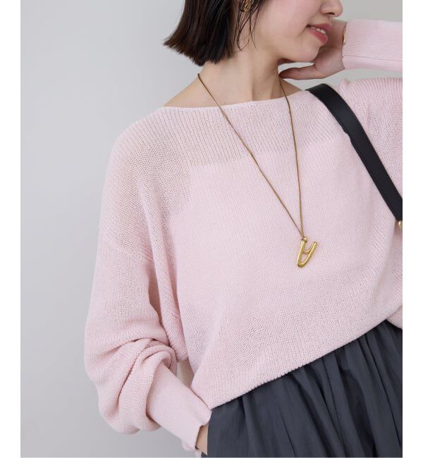 SLOBE IENA「《追加》リネン混畦ニット」|ニット・セーター|