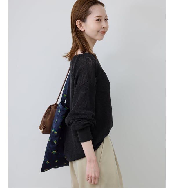 SLOBE IENA「《追加》リネン混畦ニット」|ニット・セーター|