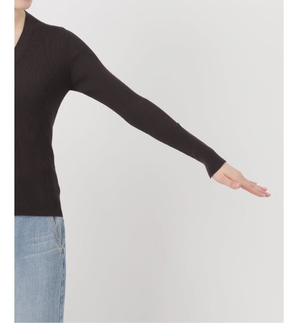 IENA「《新色/追加》ECO SPLASH リブVネックカーディガン」|カーディガン|