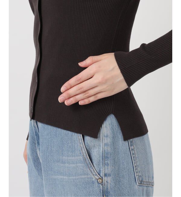 IENA「《新色/追加》ECO SPLASH リブVネックカーディガン」|カーディガン|