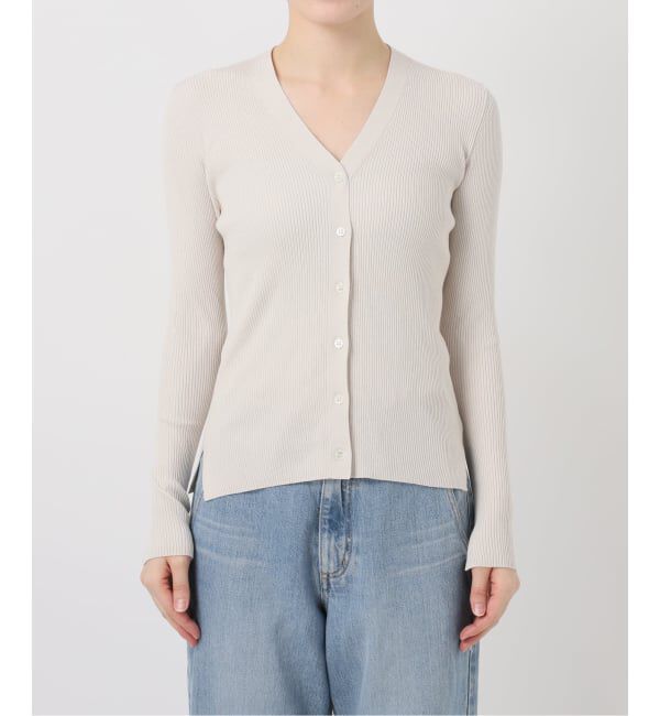 IENA「《新色/追加》ECO SPLASH リブVネックカーディガン」|カーディガン|
