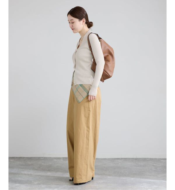 IENA「《新色/追加》ECO SPLASH リブVネックカーディガン」|カーディガン|