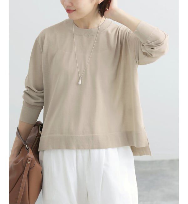 IENA「ウォッシャブル シアーニットプルオーバー」|ニット・セーター|