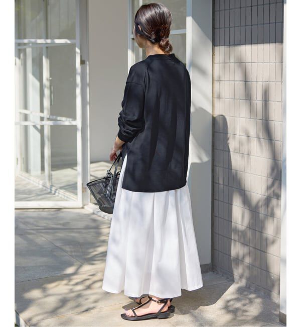 SLOBE IENA「《接触冷感/UV機能/WEB限定/追加予約》FROSTYCOTTON Vネックカーディガン」|カーディガン|