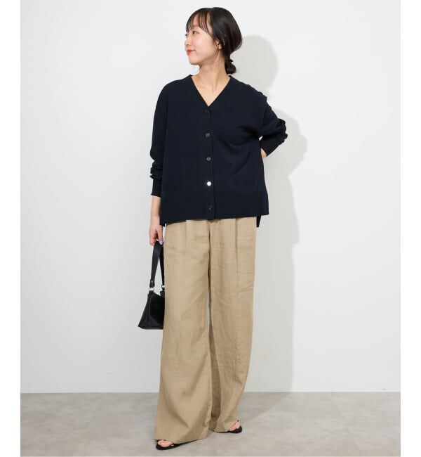 SLOBE IENA「《接触冷感/UV機能/WEB限定/追加予約》FROSTYCOTTON Vネックカーディガン」|カーディガン|