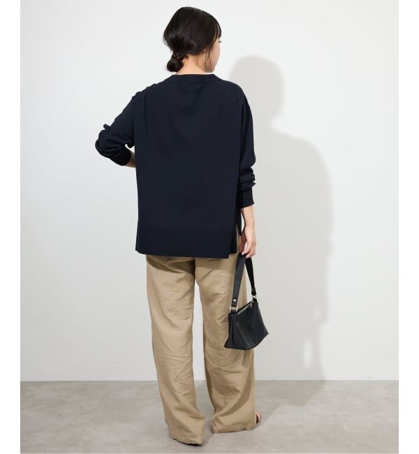 SLOBE IENA「《接触冷感/UV機能/WEB限定/追加予約》FROSTYCOTTON Vネックカーディガン」|カーディガン|