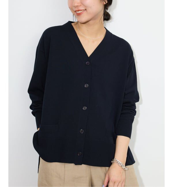 SLOBE IENA「《接触冷感/UV機能/WEB限定/追加予約》FROSTYCOTTON Vネックカーディガン」|カーディガン|