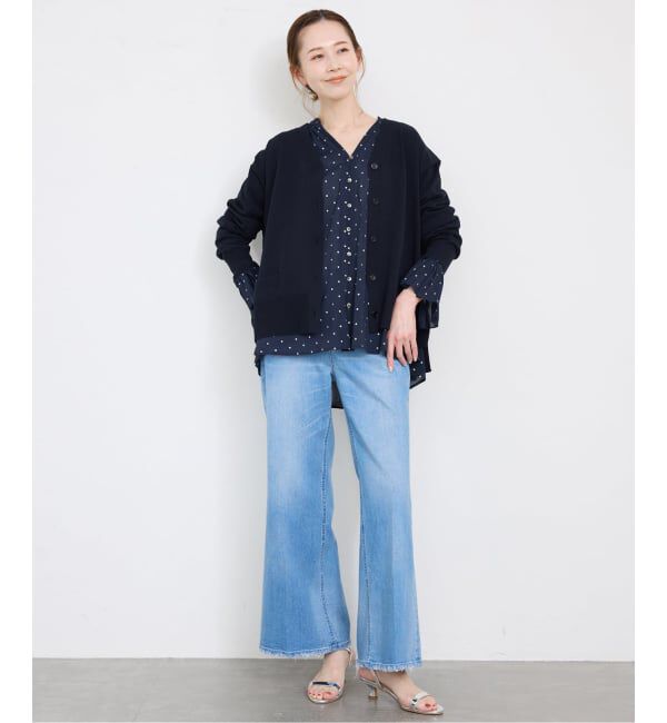 SLOBE IENA「《接触冷感/UV機能/WEB限定/追加予約》FROSTYCOTTON Vネックカーディガン」|カーディガン|