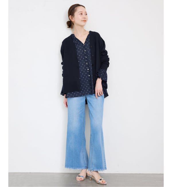 SLOBE IENA「《接触冷感/UV機能/WEB限定/追加予約》FROSTYCOTTON Vネックカーディガン」|カーディガン|