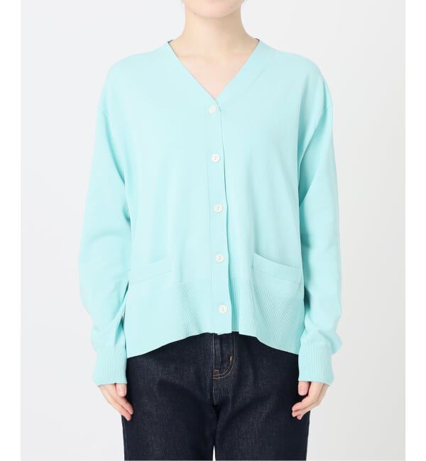 SLOBE IENA「《接触冷感/UV機能/WEB限定/追加予約》FROSTYCOTTON Vネックカーディガン」|カーディガン|