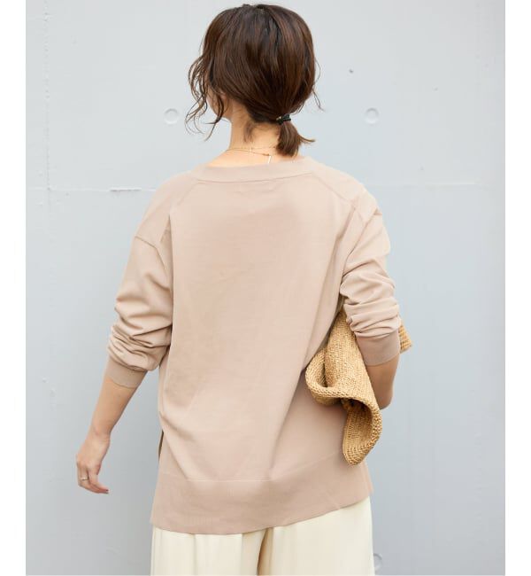 SLOBE IENA「《接触冷感/UV機能/WEB限定/追加予約》FROSTYCOTTON Vネックカーディガン」|カーディガン|