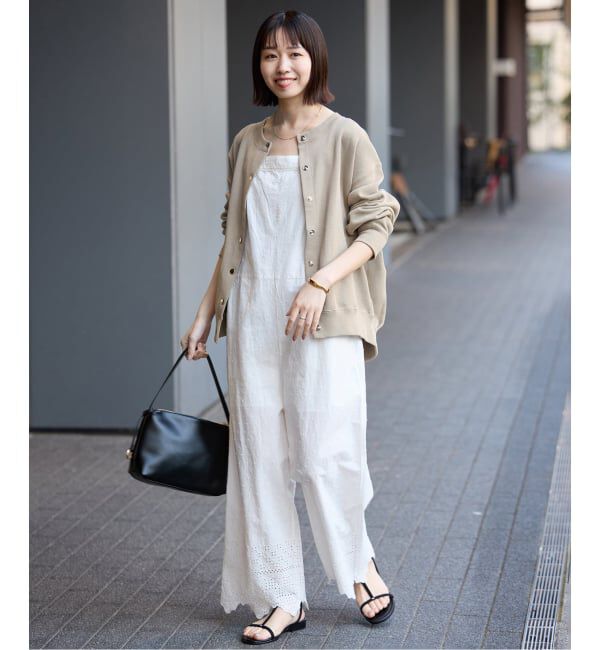 SLOBE IENA「《追加2》ダブルフェイスジャージースナップカーディガン」|カーディガン|