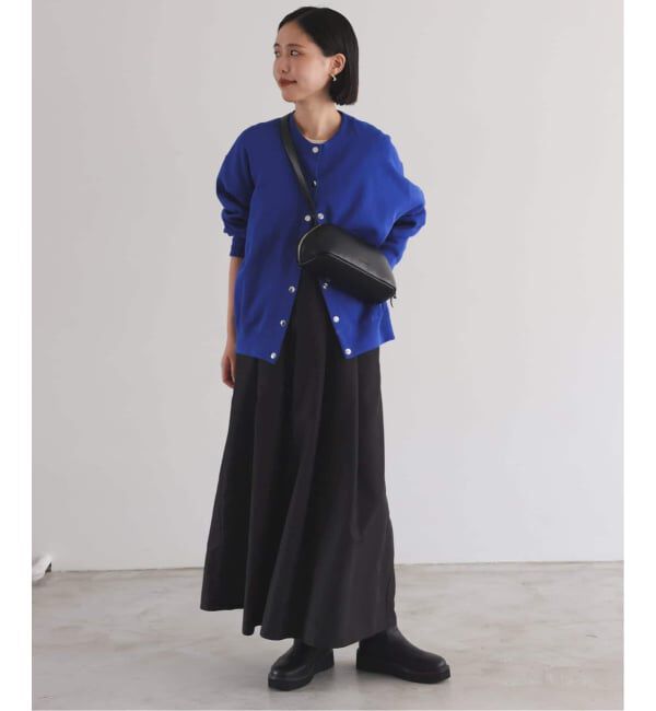 SLOBE IENA「《追加2》ダブルフェイスジャージースナップカーディガン」|カーディガン|