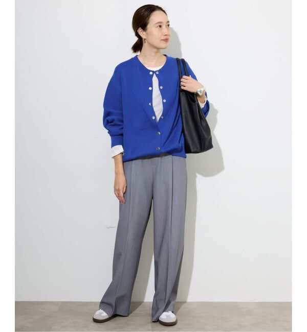 SLOBE IENA「《追加2》ダブルフェイスジャージースナップカーディガン」|カーディガン|