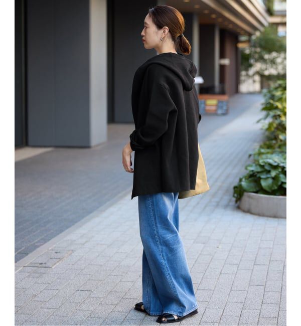 SLOBE IENA「《WEB限定/追加予約》ニットフーディーカーディガン」|カーディガン|